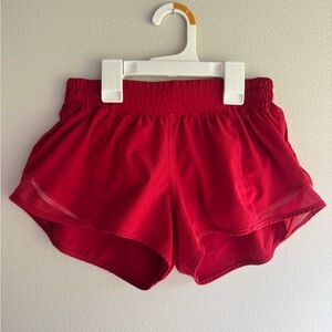 Lululemon Athletica Red Athletic Shorts